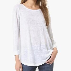 Vince White Long Sleeve Tee